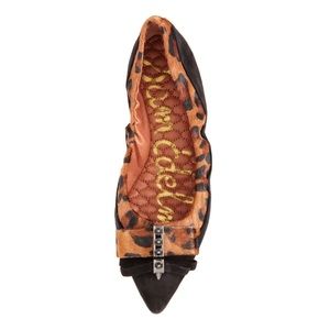 Sam Edelman Hera Calf Hair Leopard Bow Flats